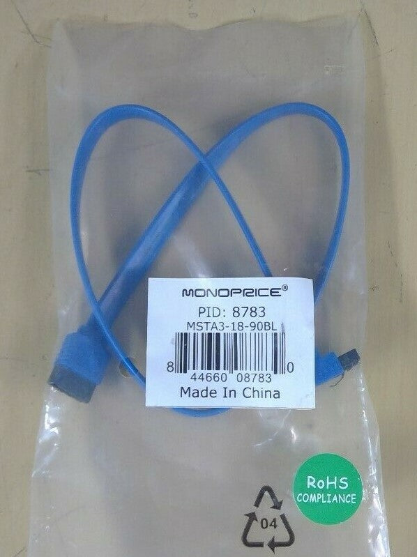 MonoPrice MSTA3-18-90BL Serial ATA Cable PID: 8783                          5A-5