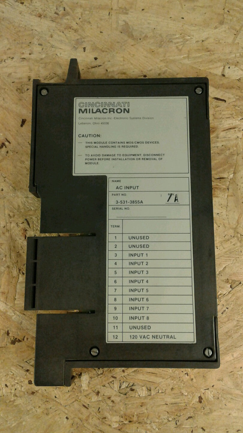Cincinnati Milacron AC Input 3-531-3855A Rev A &amp; B.         3C