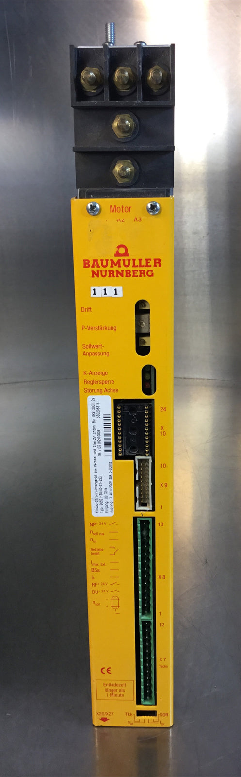 Baumuller AC Drive  BUS21-30/60-31-223  3 Ph 30A 0-300 Hz.