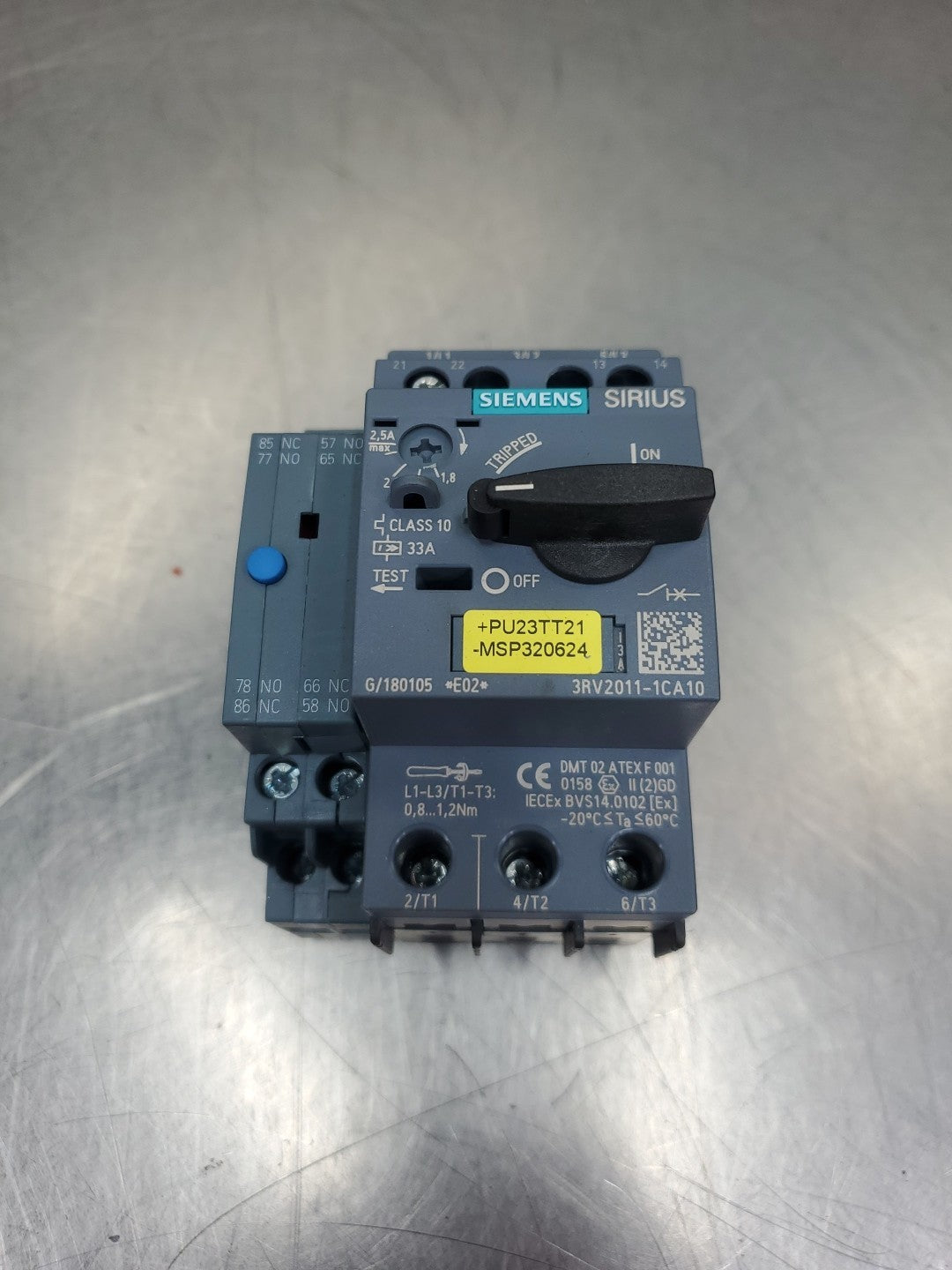 SIEMENS 3RV2011-1CA10 Contactor w/3RV2921-1M Module.                       4C-50