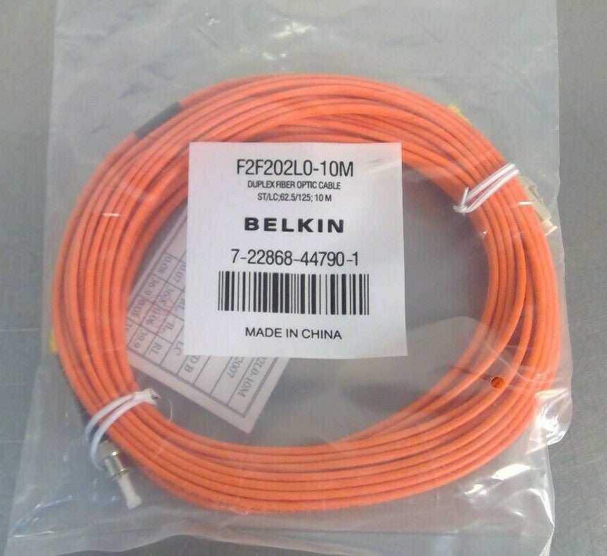 Belkin F2F202L0-10M Duplex Fiber Optic Cable ST/LC;62.5/125; 10M            5A-5