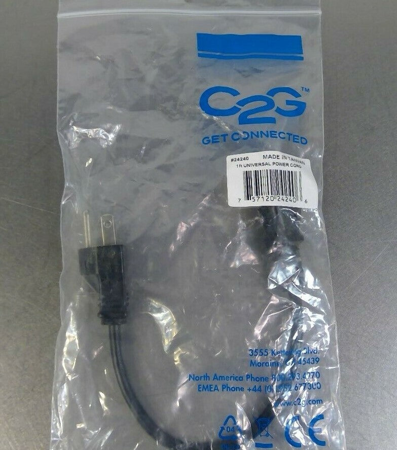 C2G - Cables To Go - 24240 1Ft Universal Power Cord                         5A-4