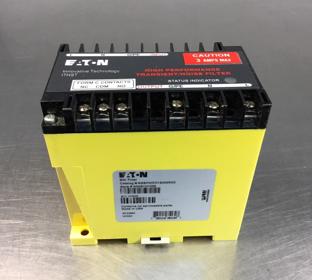 CUTLER-HAMMER / EATON AGSHWCH120N03XC Transient Noise Filter                5C-2