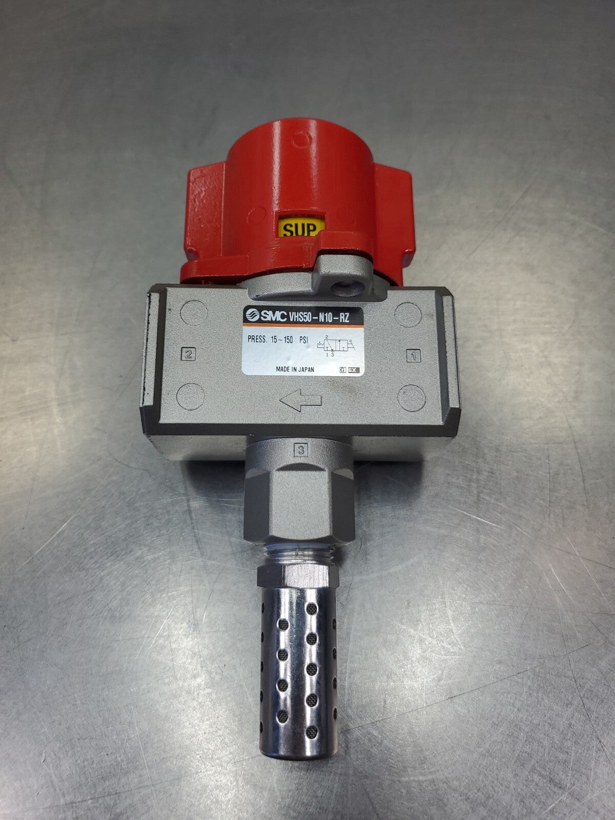 SMC VHS50-N10-RZ PNEUMATIC VALVE LOCK-OUT 3 POINT 15-150 PSI.              6D-11