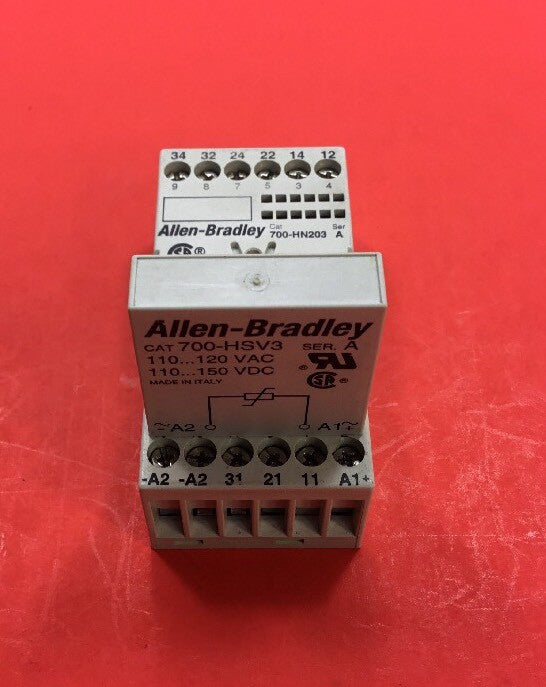 Allen-Bradley 700-HN203 / 700-HSV3 Series A 11 Pin Relay Socket &amp; Suppressor. 4B