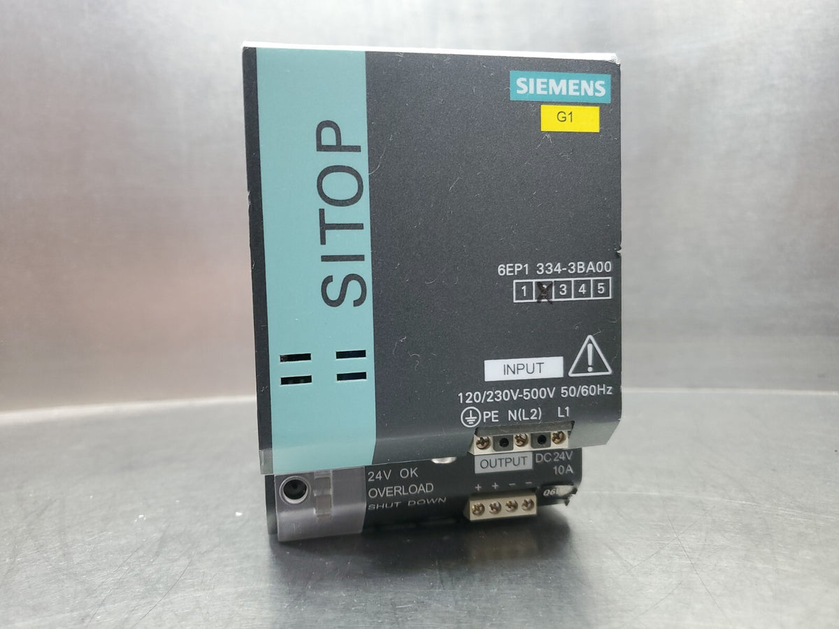 Siemens 6EP1334-3BA00 10A SITOP Power Supply Module.                       4D-1