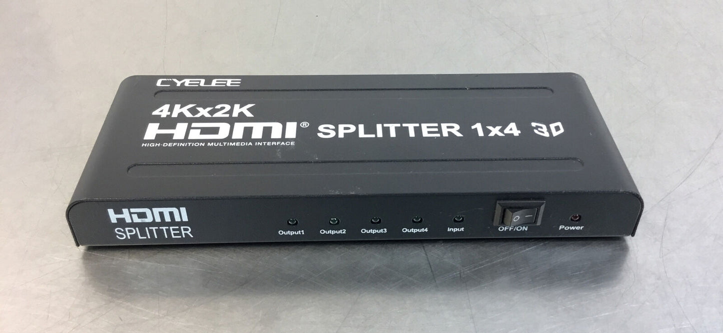 Cyelee 4Kx2K HDMI Splitter 1x4 3D  5VDC      3D-2