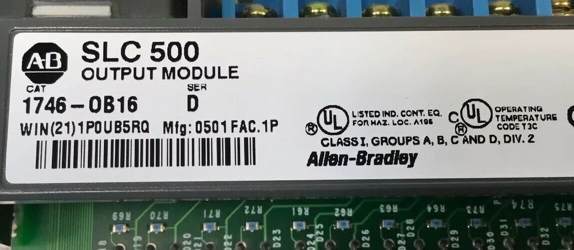 Allen-Bradley SLC 500 1746-OB16 Series D Output Module 1746-0B16           3D-14