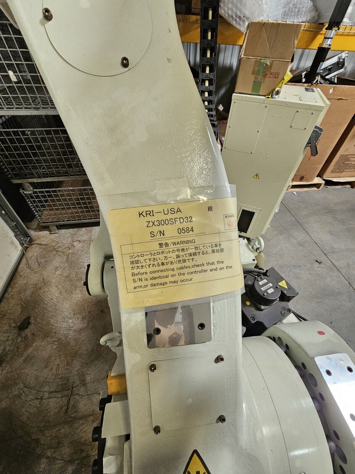 Kawasaki ZZX300S B Robot w/ D32F D001 CONTROL CAB/50817-1347 Teach PENDANT