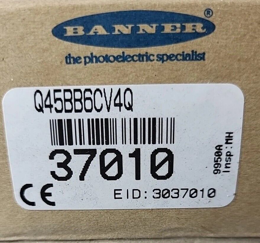 Banner Q45BB6CV4Q Convergent Photoelectric Sensor 10-30vdc.             Loc5E-21
