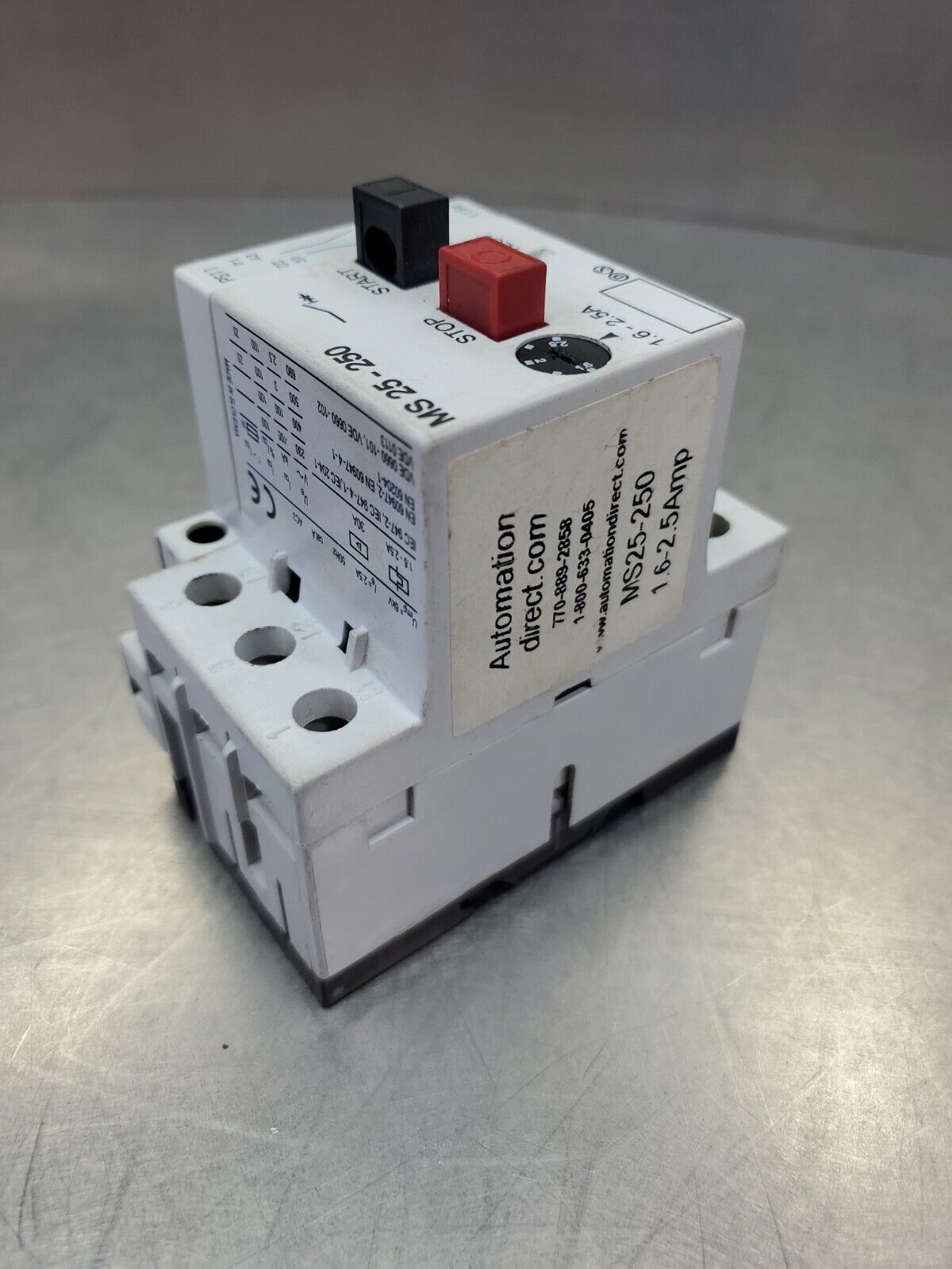 Automation Direct MS25-250 Manual Starter 1.6 - 2.5 Amp.                    4E-8