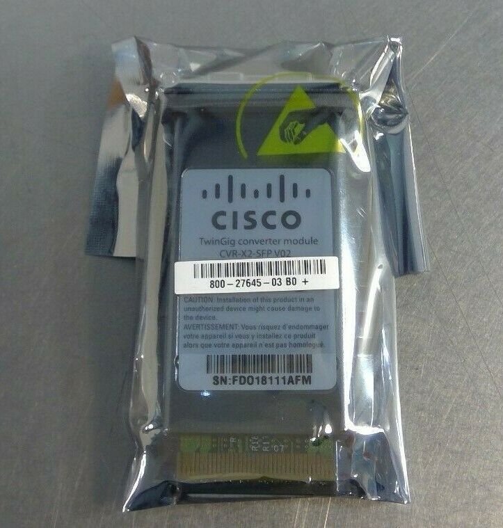 Cisco Systems - PN: CVR-X2-SFP= TwinGig Converter Module - CVR-X2-SFP V02     3C