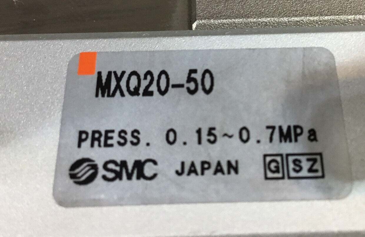 SMC  MXQ20-50  Slide Cylinder  Press. 0.15~0.7 MP a      6D