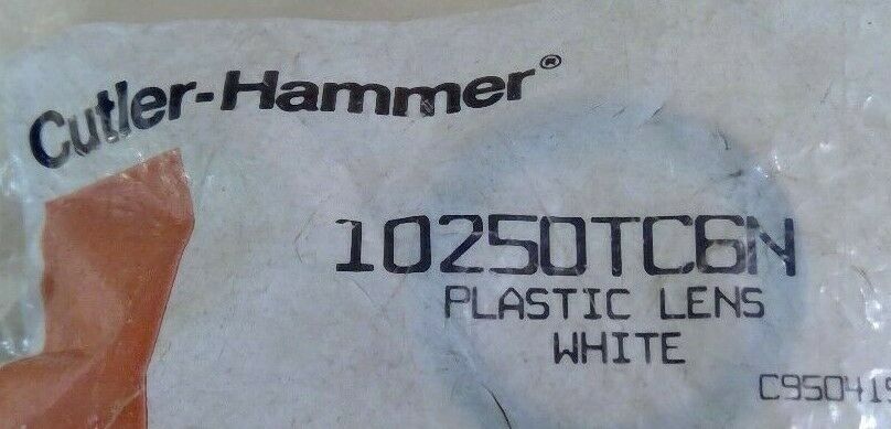 Eaton Cutler-Hammer 10250TC6N White Plastic Lens                              4D