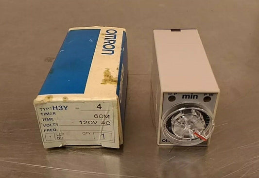 OMRON H3Y-4 TIMER MODULE 0-60 Min. 120VAC. 5C