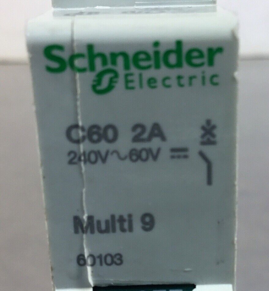 SCHNEIDER ELECTRIC 60103 C60 Multi 9 CIRCUIT BREAKER 2A 1P 240V   4D