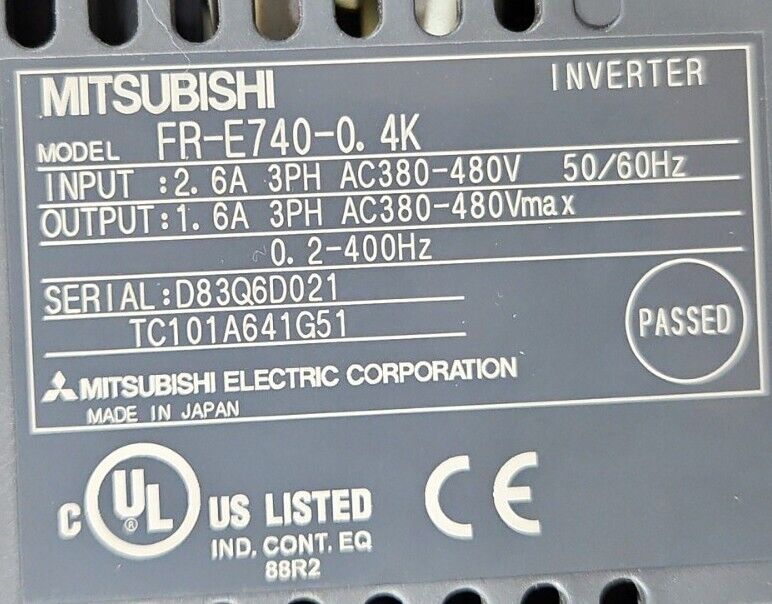 Mitsubishi FR-E740-0.4K / E700 Inverter Drive                          Loc 1E-3