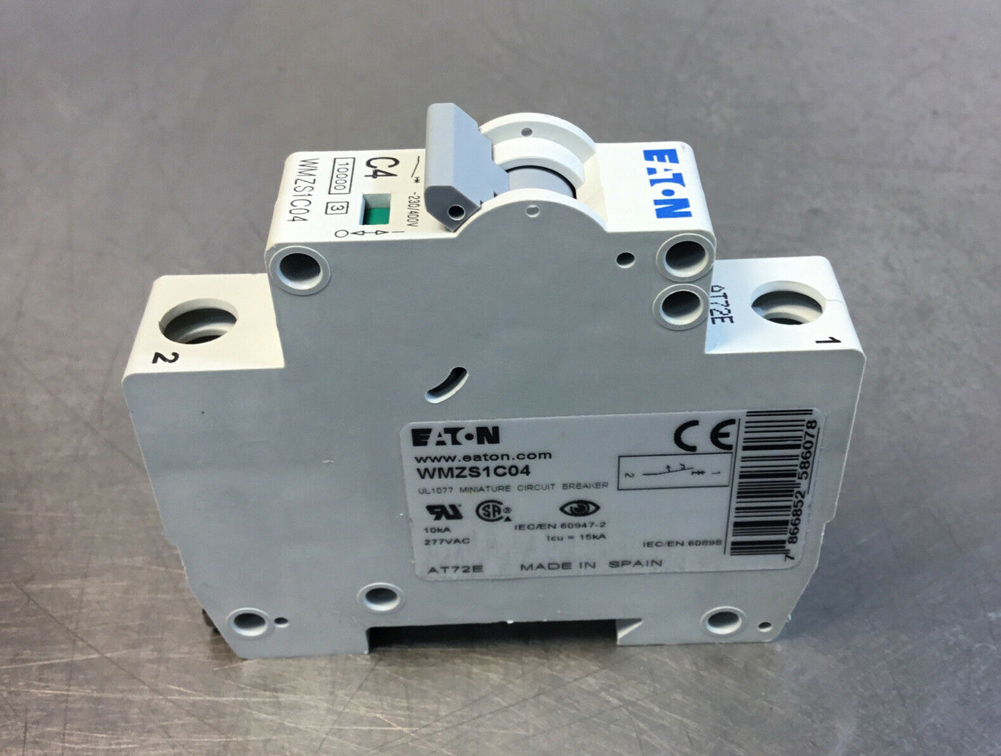 EATON  WMZS1C04  10kA 4 AMP  1-POLE TYPE C SP UL1077 CIRCUIT BREAKER   4H