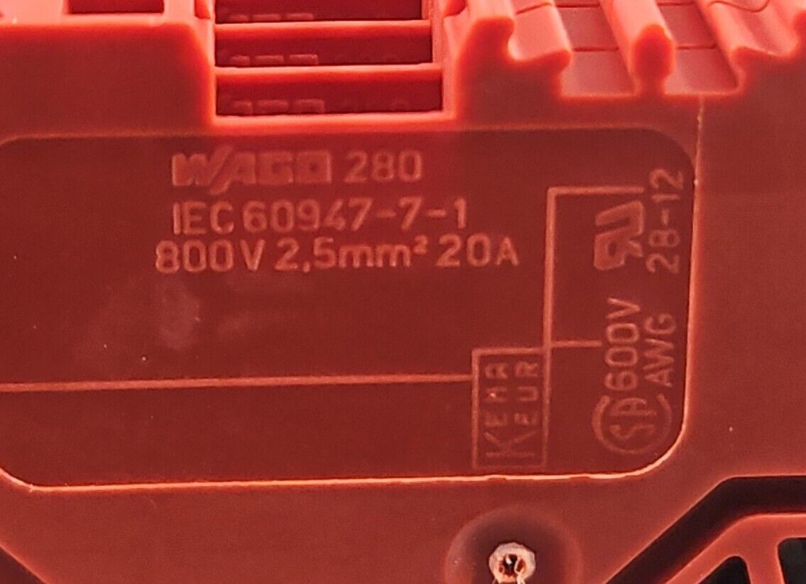 WAGO 280-830 Conductor Through Terminal Block - Lot of 50.               Loc3C-8