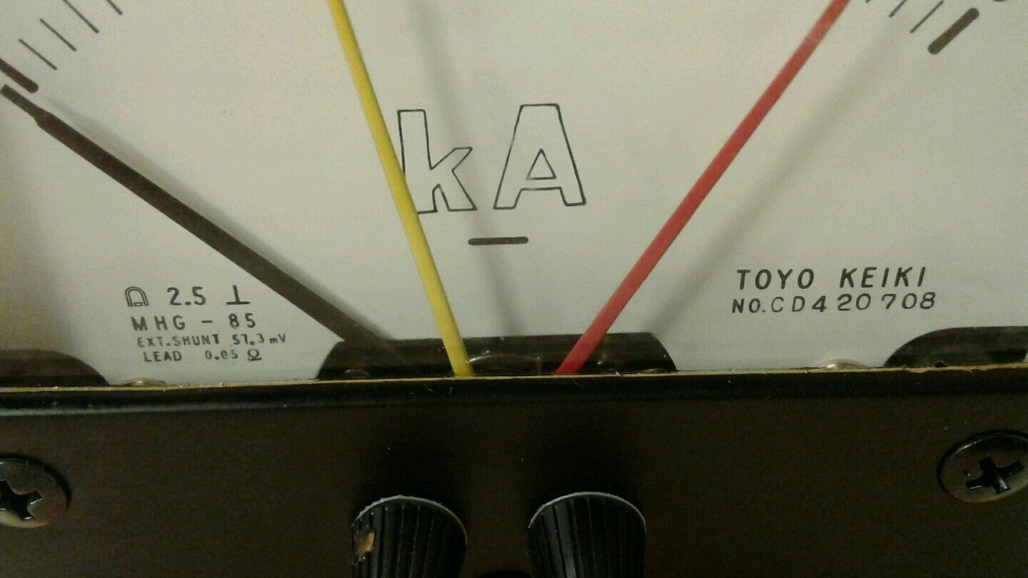Toyo Keiki  Load Monitor Meter No. CD420708  0-3 kA.    2C