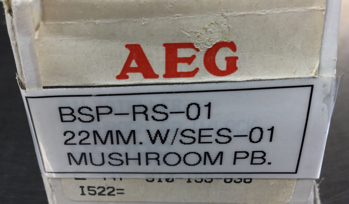 EEC AEG  BSP-RS-01W/  SES-01  Locking Mushroom Push Button  W/ Keys   4H