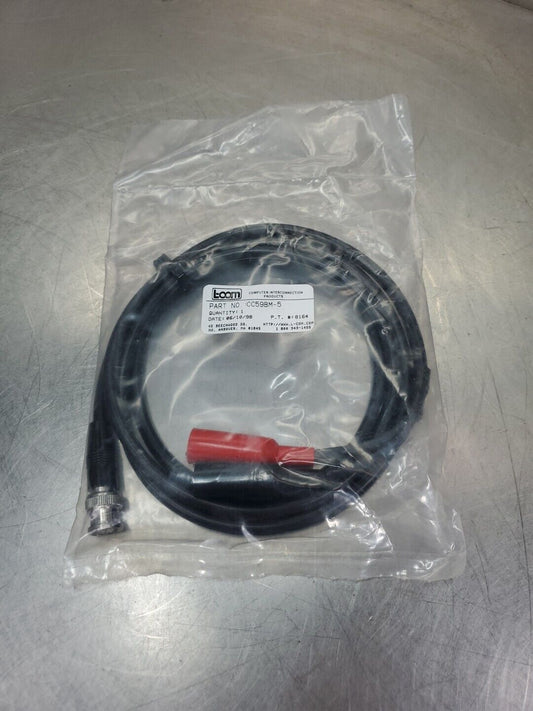 L-COM CC59BM-5 Alligator-Clip BNC Connector Cable.                         5E-20