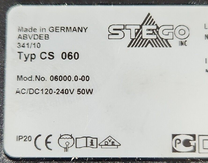 STEGO Type CS 060 (50W). 120-240VAC/DC 50W Touch Safe Heater.           Loc 4C-4