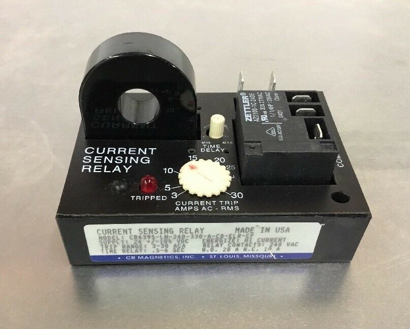 CR Magnetics CR4395-LH-24D-330-A-CD-ELR-EF Current Sensing Relay.  Loc.4A