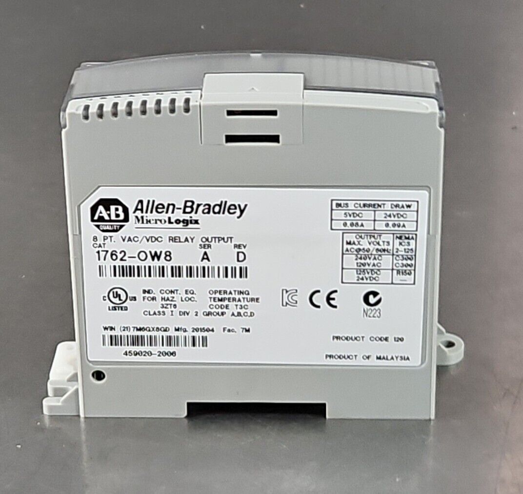 Allen-Bradley 1762-OW8 Ser A. PLC Output Module.                           3B-20