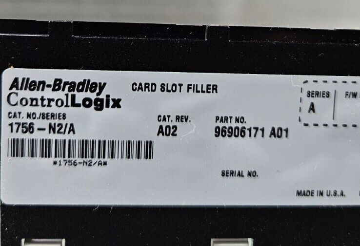 ALLEN BRADLEY 1756-N2/A Ser A. Card Slot Filler.                       Loc 3A-23