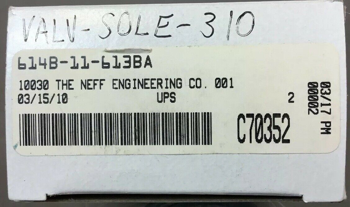 MAC VALVES INC 614B-11-613BA    6C