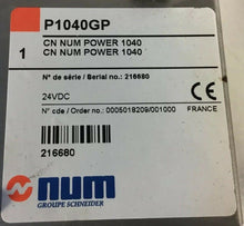 Load image into Gallery viewer, NUM P1040GP Programmable Control 24VDC.    1D
