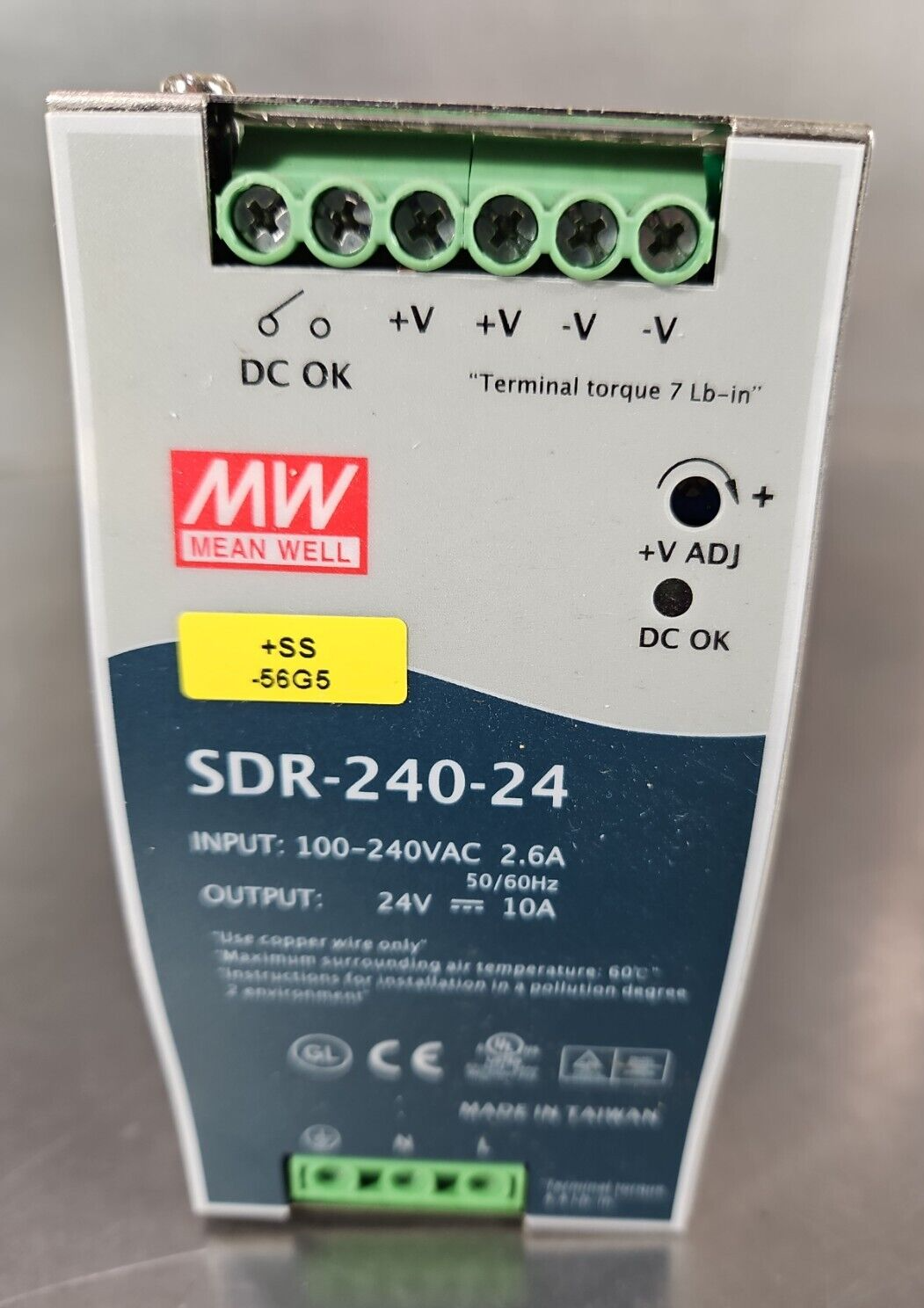 ‎MEAN WELL SDR-240-24 240W Power Supply                                Loc  4E-5
