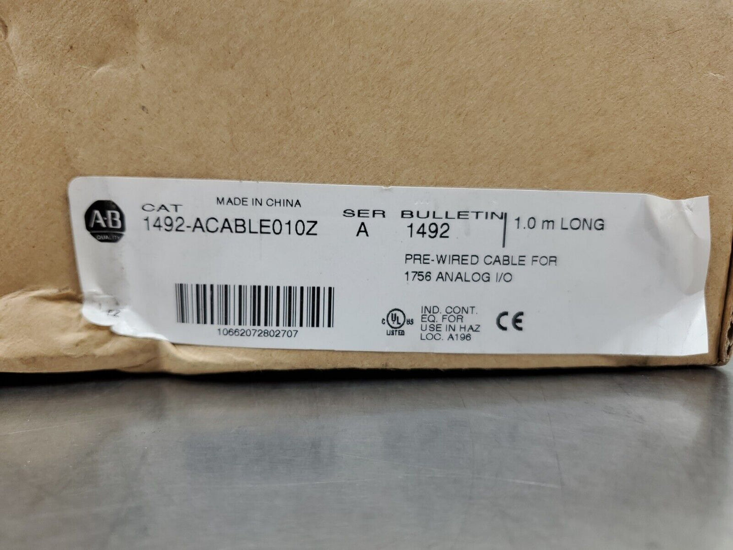 ALLEN BRADLEY 1492-ACABLE010Z Ser. A Pre-Wired Cable for 1756 I/O.         3E-26