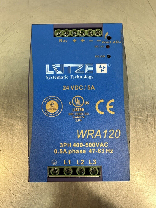 Lutze - WRA120-24 - 3PH Power Supply                            (BIN-1.5.1)