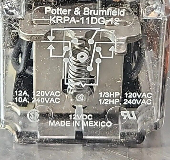 POTTER & BRUMFIELD KRPA-11DG-12 120VAC RELAY.                           Loc3D-17