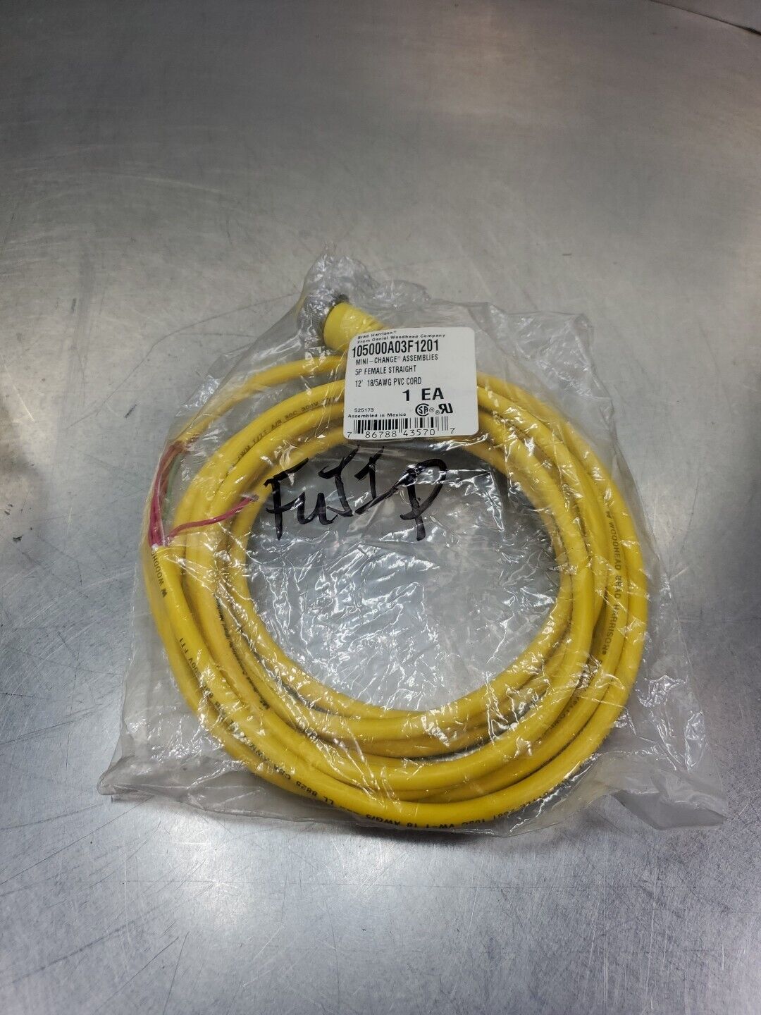 BRAD HARRISON 105000A03F1201 Mini-Change 5P Female 12Ft PLC Cord.          5D-17