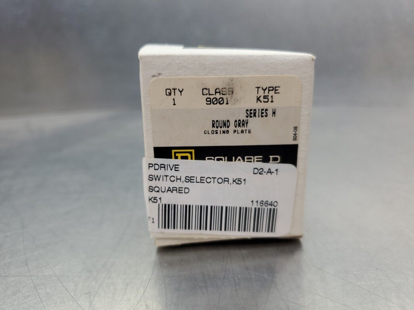 SQUARE D 9001K51 SER. H Round Gray Closing Plate.                          4B-25