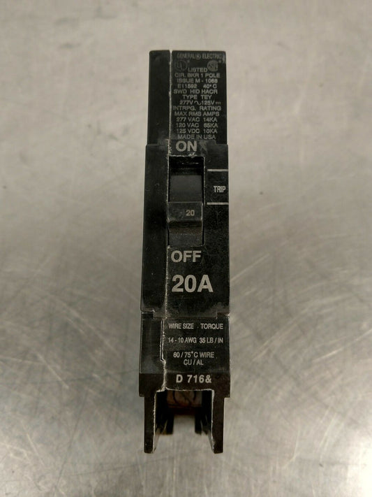 GE 1 Pole 20 Amp 277VAC CIRCUIT BREAKER 4E