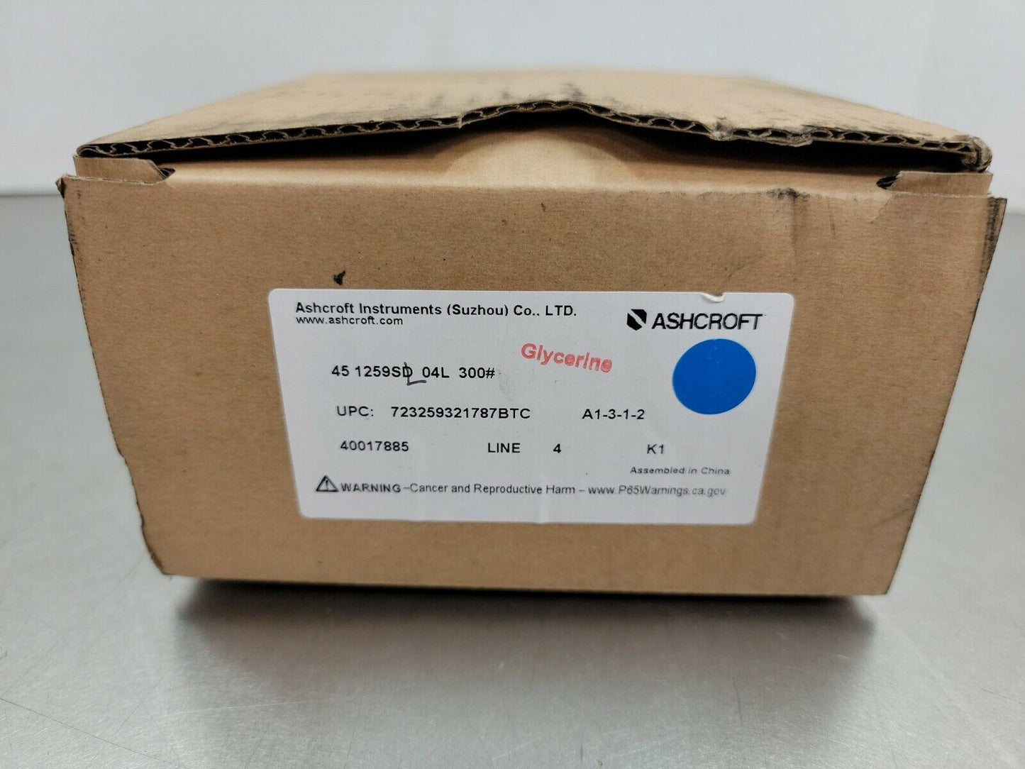 ASHCROFT Instruments 45-1259SL-04L 300# NEW loc6C