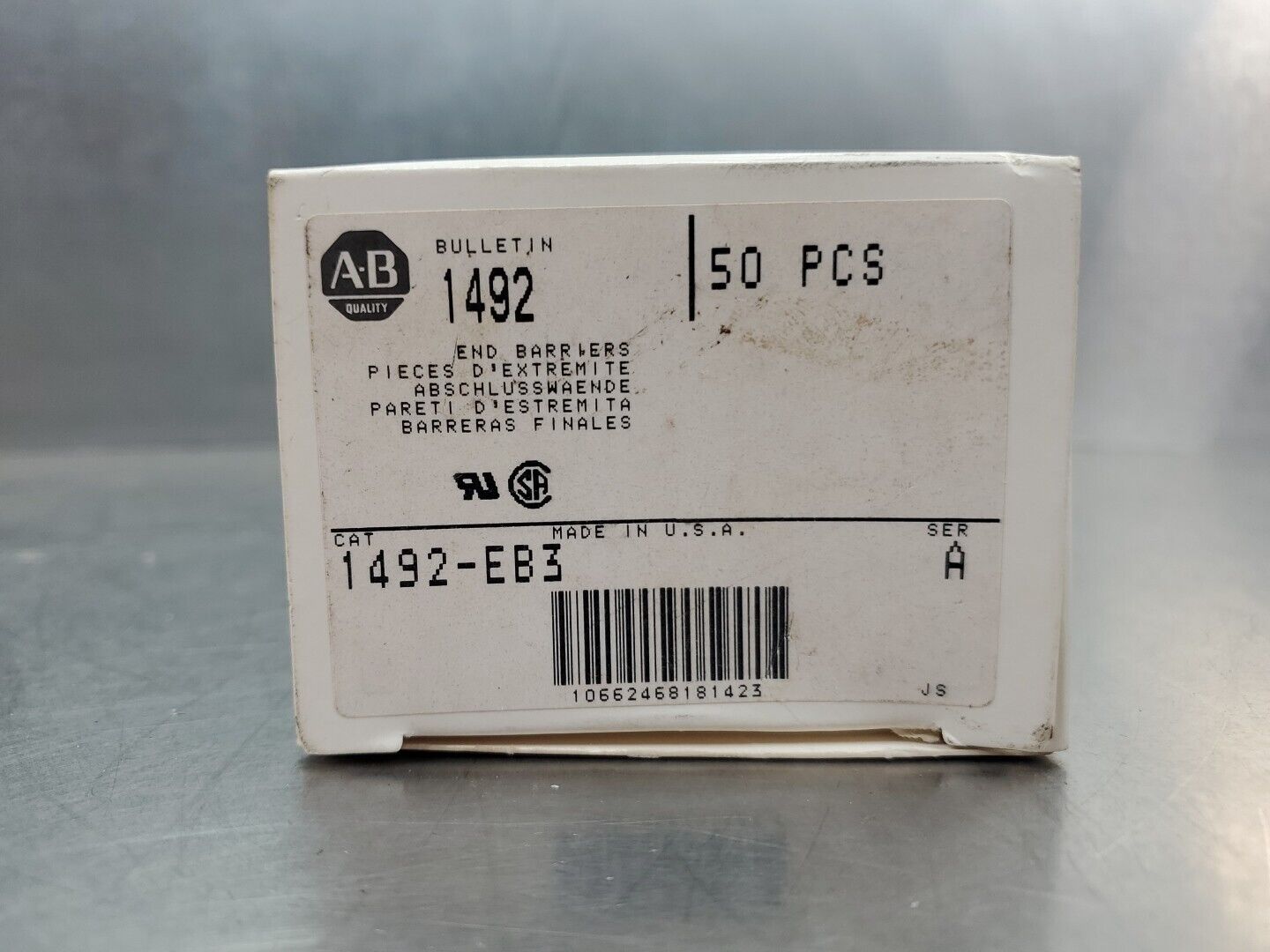 Allen Bradley 1492-EB3 End Barrier - 17 PCS.                               4E-25