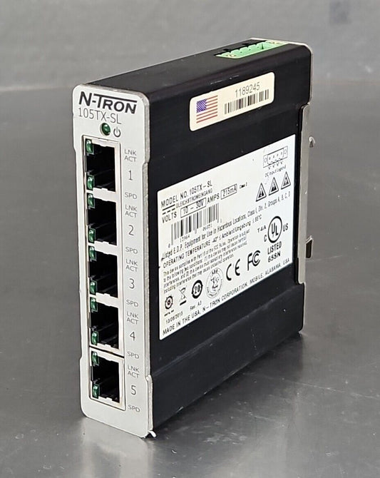 N-Tron 105TX-SL 5-Port Ethernet Switch 10-30V 215mA.                    Loc3C-22