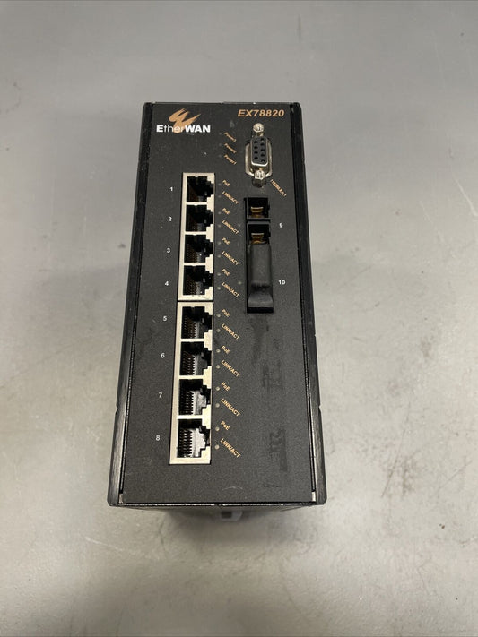 EtherWAN EX78820-10B 8-Port Hardened Managed PoE Switch @2B