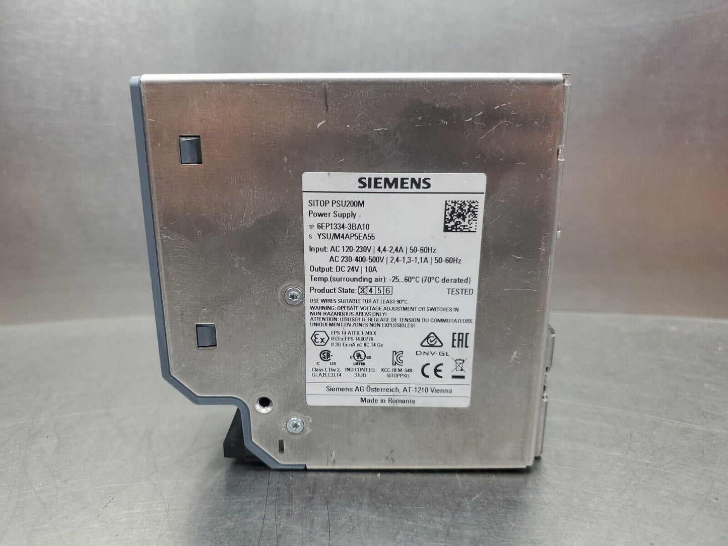 Siemens SITOP PSU200M (6EP1334-3BA10) 24VDC 10A Power Supply.               4D-1