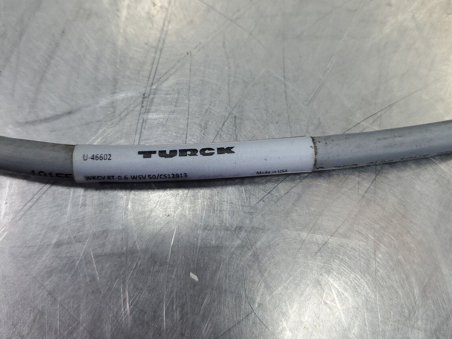 Turck WKCV 8T-0.6-WSV 50/CS12913 U-46602 Eurofast Right Angle Cordset.        5E
