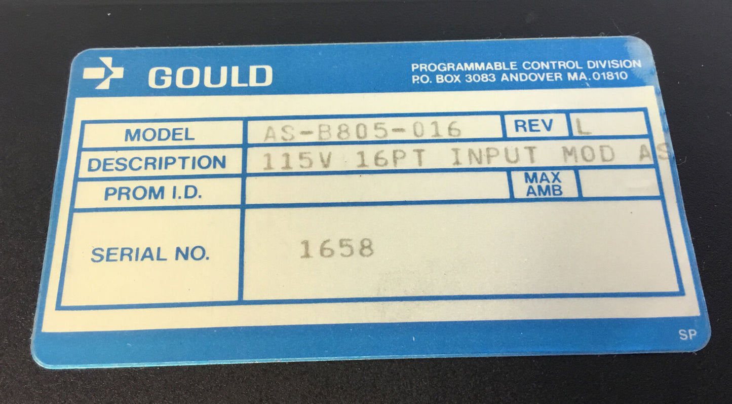 Modicon  AS-B805-016  Input Module 115 V 16Pt      3C-7