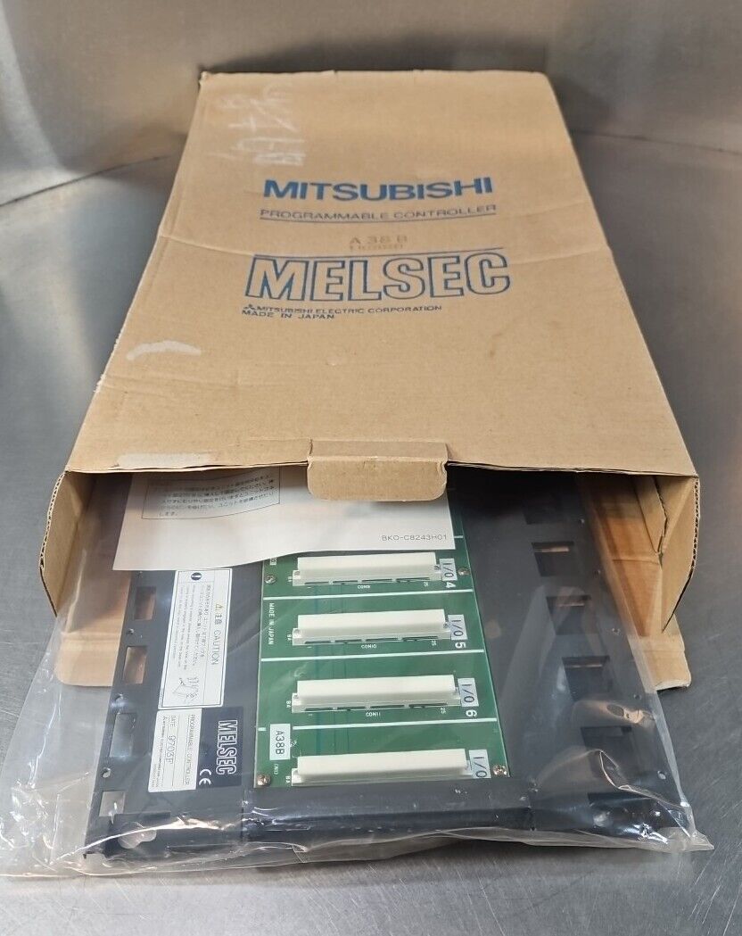 MITSUBISHI A38-B PLC RACK.                                                Loc3F