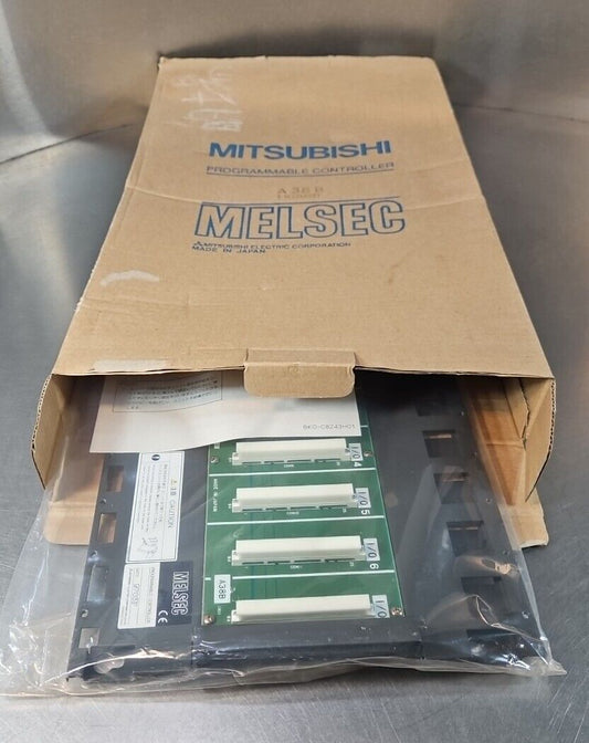 MITSUBISHI A38-B PLC RACK.                                                Loc3F