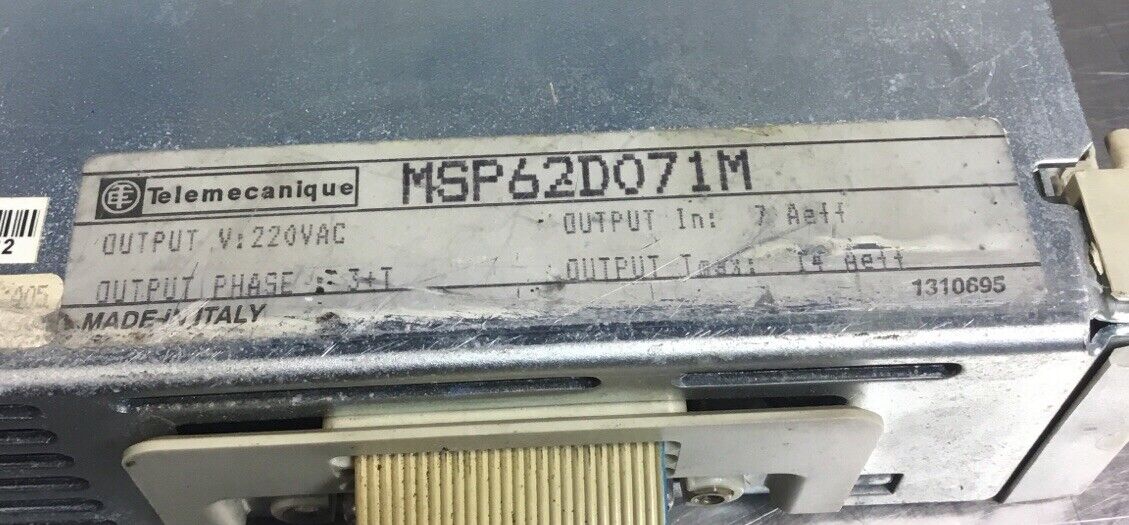 TELEMECANIQUE MSP62D071M Drive 220VAC 3Ph.   1C
