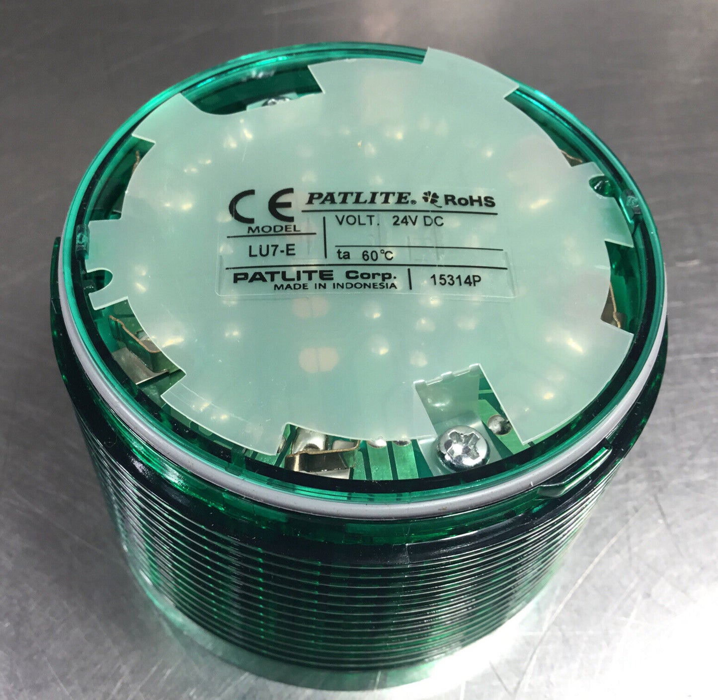 Patlite LED Stk Light LU7-02 + LU7-E Clear,Amber,Green,Blue & Red Warnings 3E-27